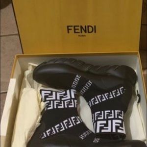 fendi print sock sneakers